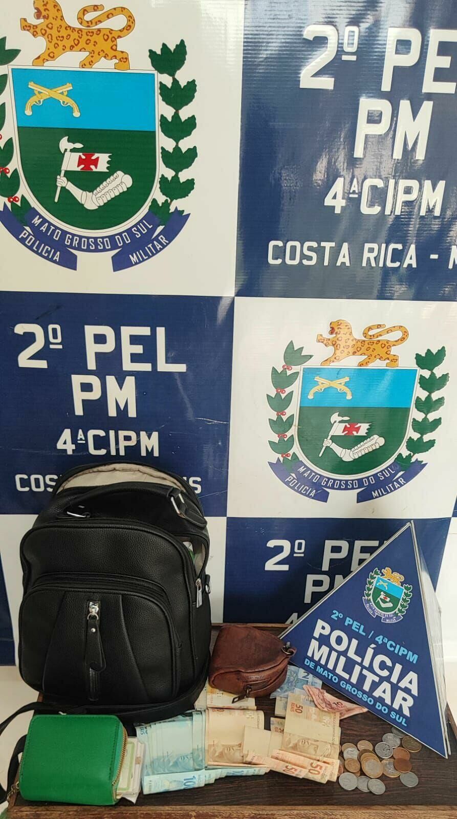 Imagem de compartilhamento para o artigo Ladrão é preso minutos após furto e bolsa é recuperada pela PM em Costa Rica da MS Todo dia